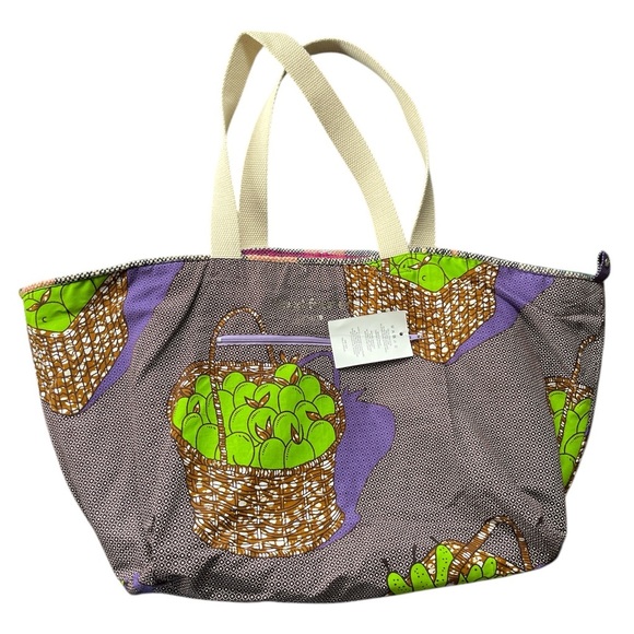 Anthropologie Maud Fourier Reversible Striped Tote NWT Colorful Serape Bag - Picture 9 of 16